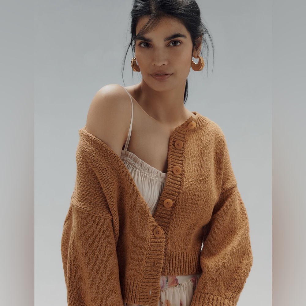 Maeve (Anthropologie) Women's Copper Sweater Cardigan Size L